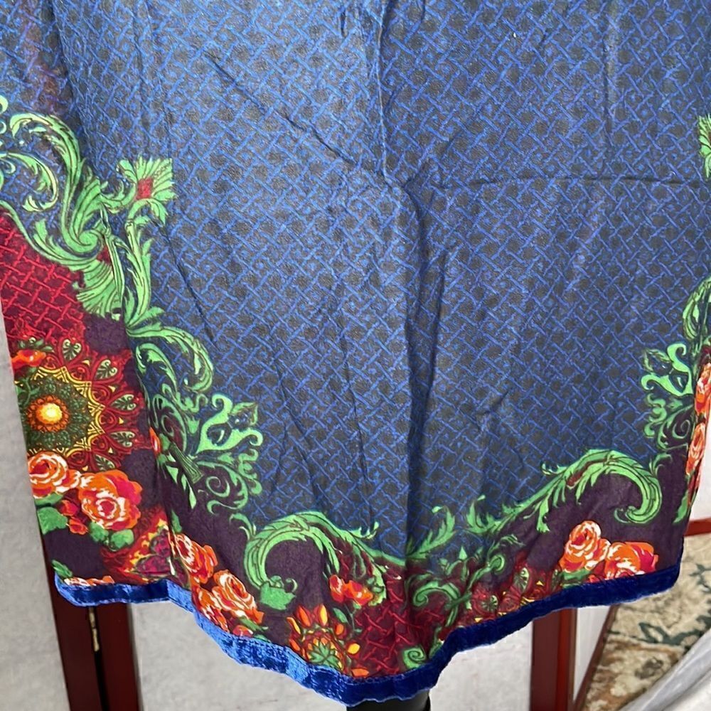 BIBA Bohemian Traditional Indian Long Sleeve Dress w/Floral Designs (Size: 8) - Picture 15 of 15